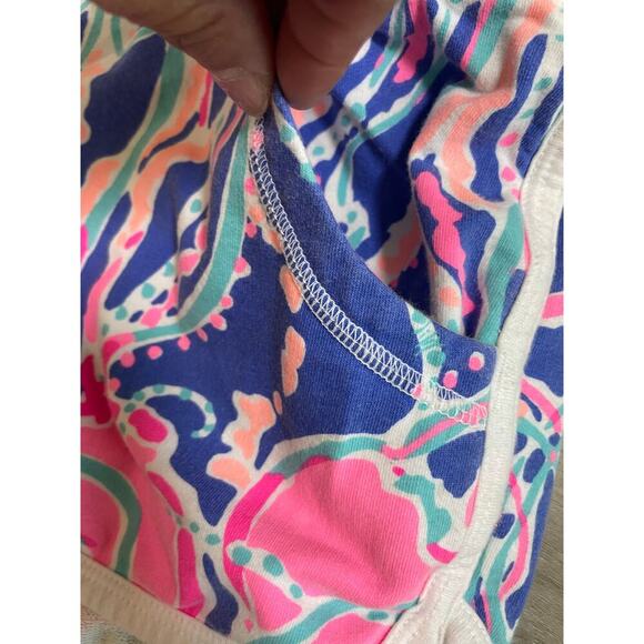 LILLY PULITZER JELLIES BE JAMMIN IRIS BLUE CHRISSY LOUNGE SHORTS SZ S BEACHY - Picture 9 of 16